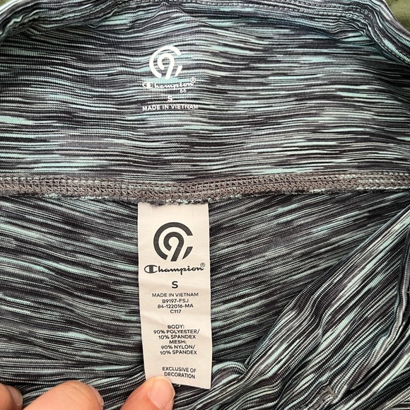 C9 Criss-Cross Blue and Teal Crop Leggings Small - Picture 7 of 8